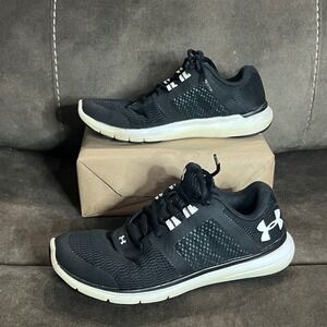 Under Armour Women's Running Shoes Lightweight Mesh Lace Up Size 7.5 Black White